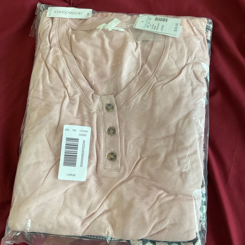Maurices Light Pink Henley Top